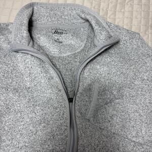 G.H. Bass & Co - Women's Full Zip Gray Sweatshirt‎ Jacket - Size L - Fleece